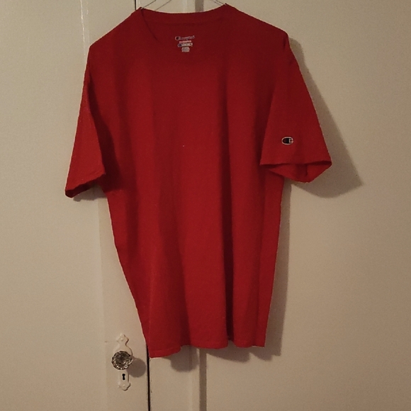 Champion Men's Short Sleeve Red Tee - Picture 1 of 3